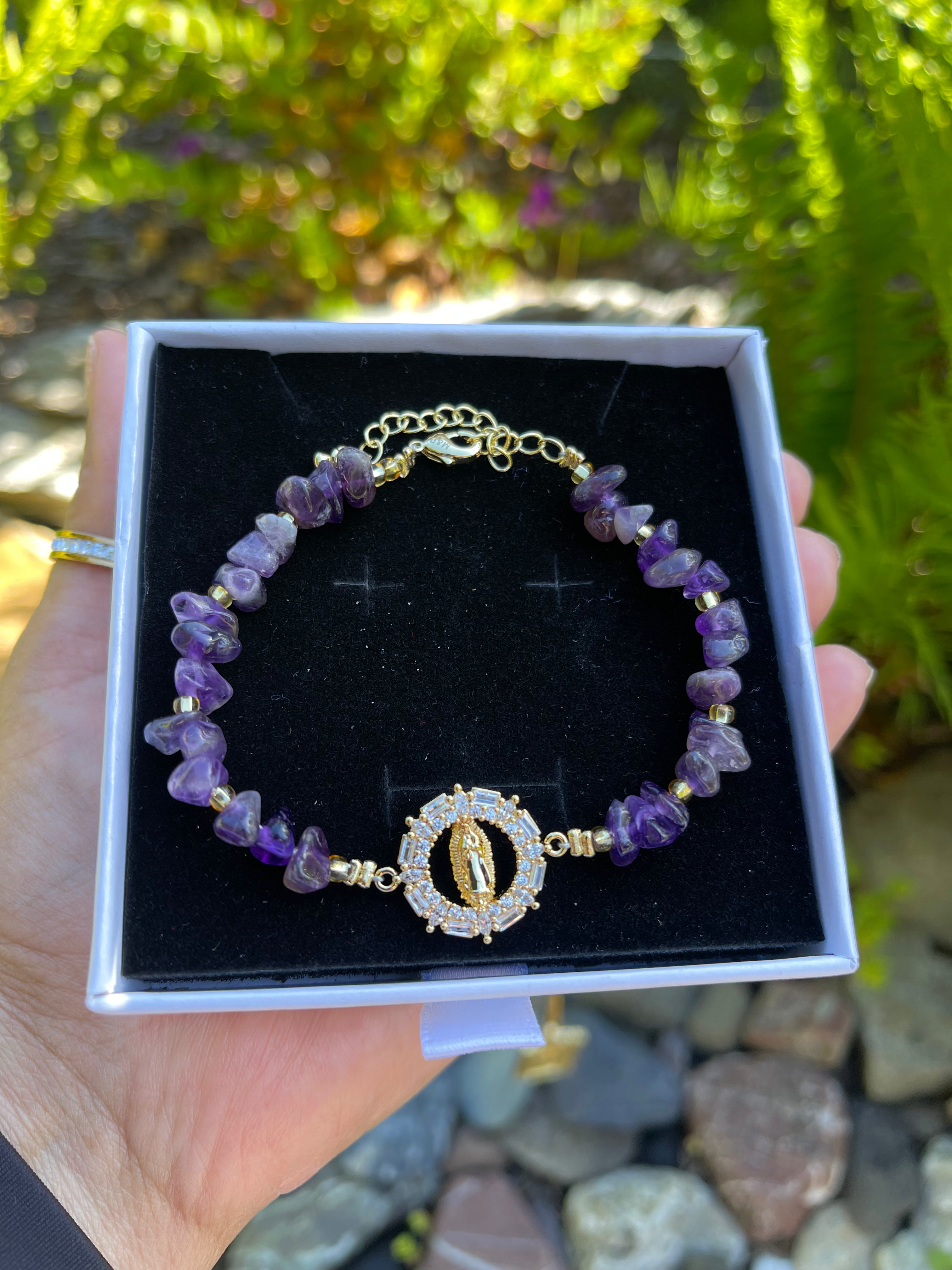 Pulsera Corazón Amatista