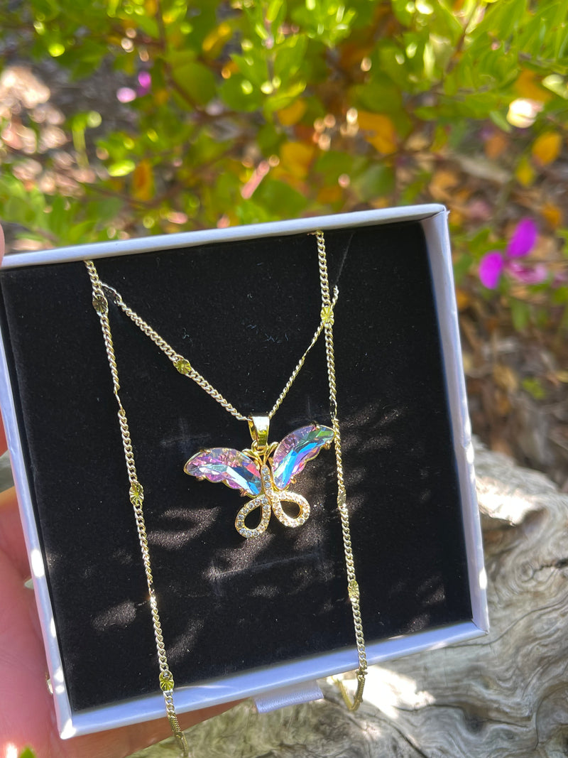 Iris Butterfly Necklace