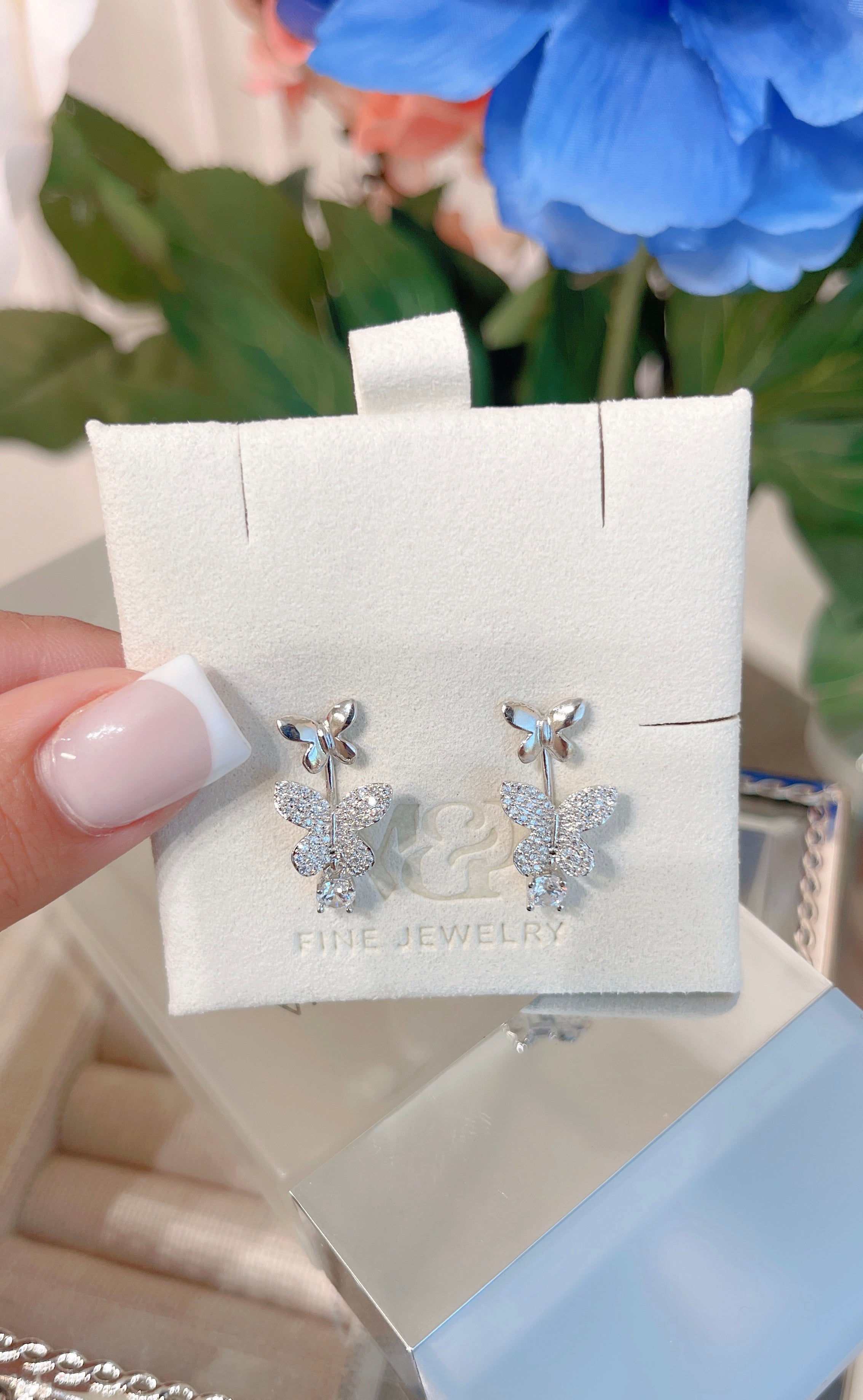 Silver Butterfly earrings