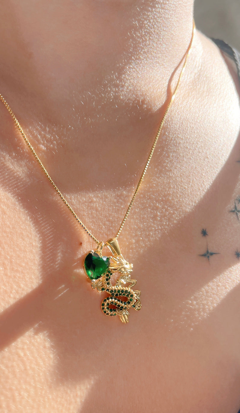 💚  Green Dragon Necklace  💚