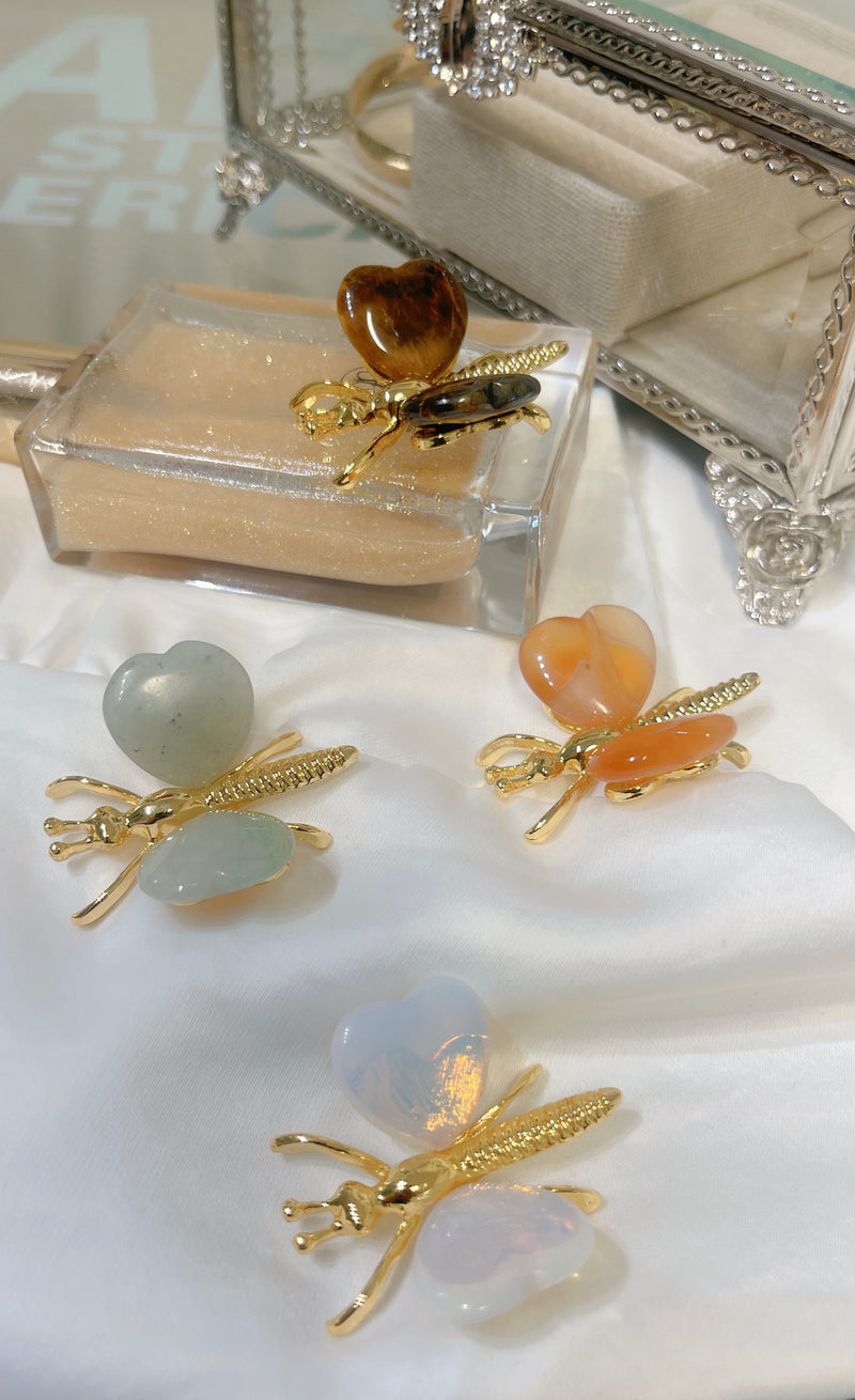 Prehnite Gold Bug Decor