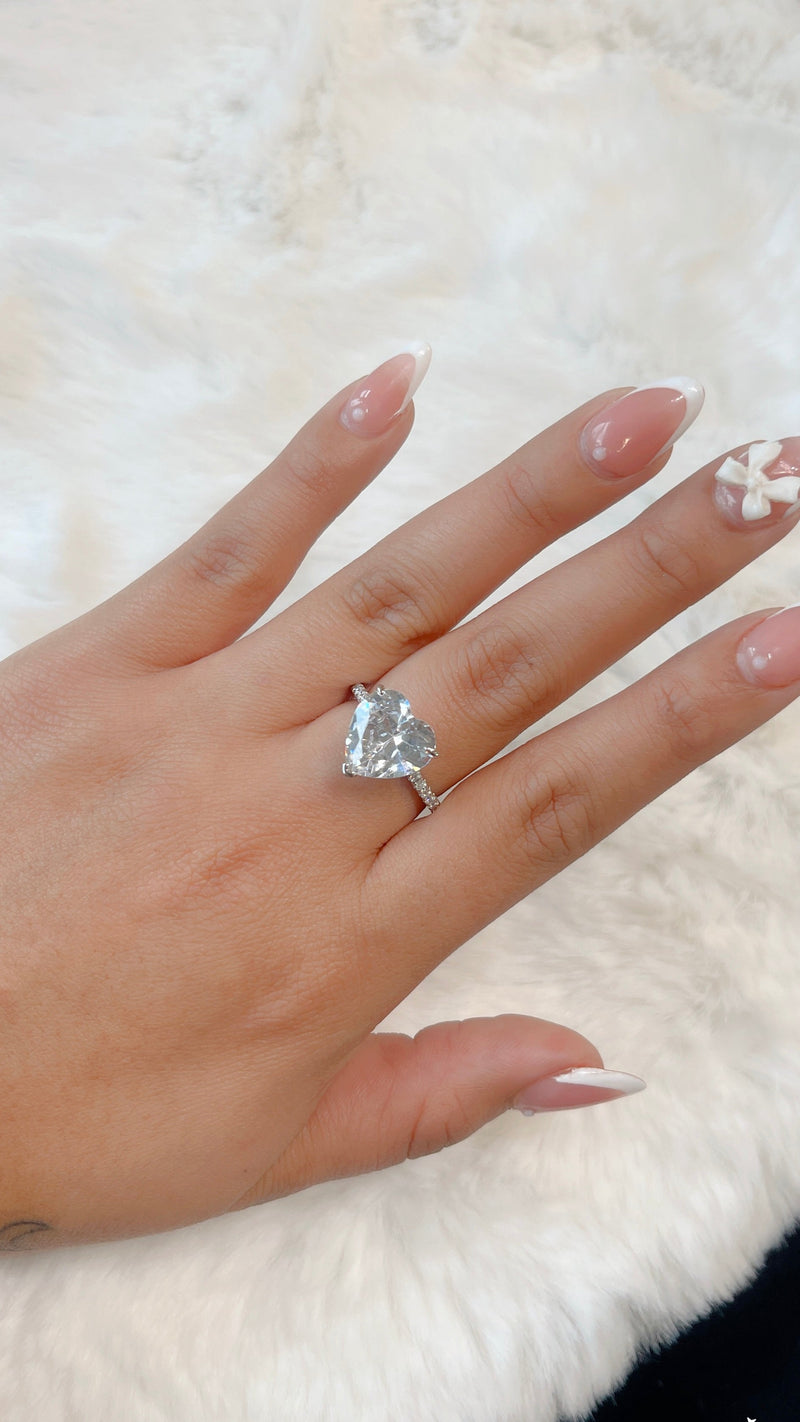 Silver Valentines Heart Ring