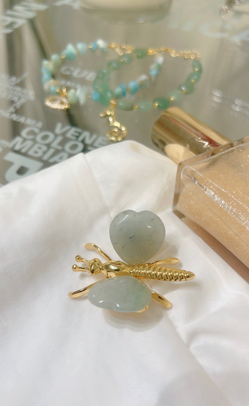 Prehnite Gold Bug Decor