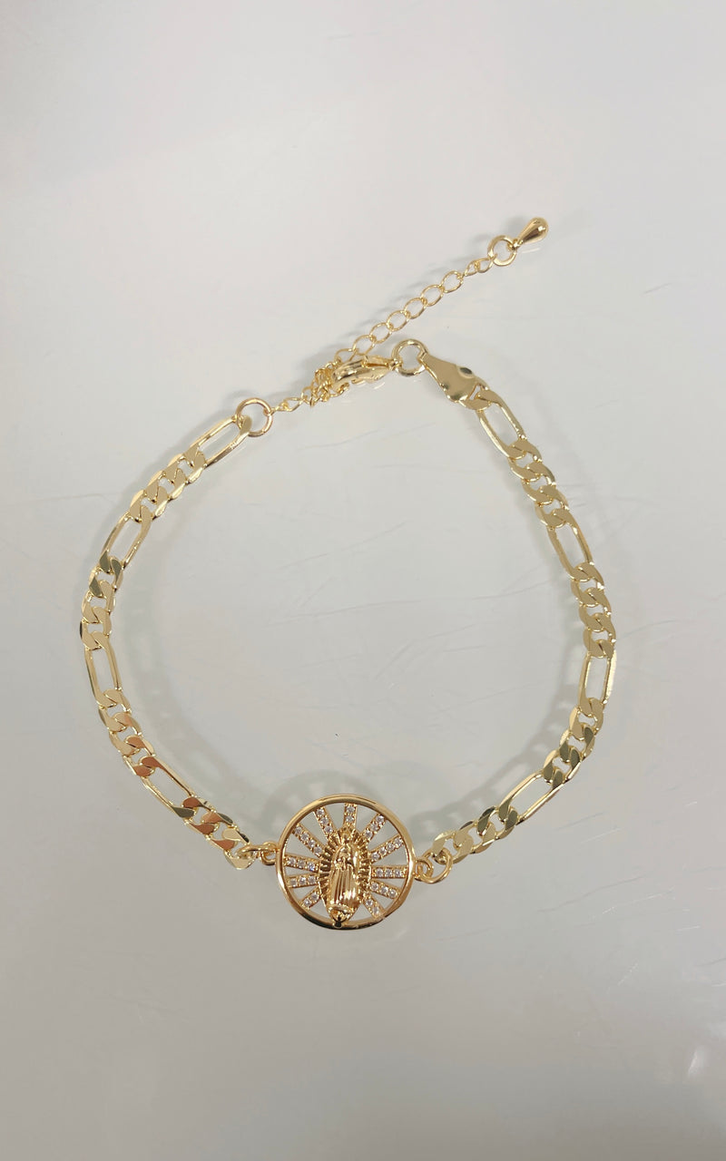 Virgin Mary Figaro Bracelet (FINAL SALE)