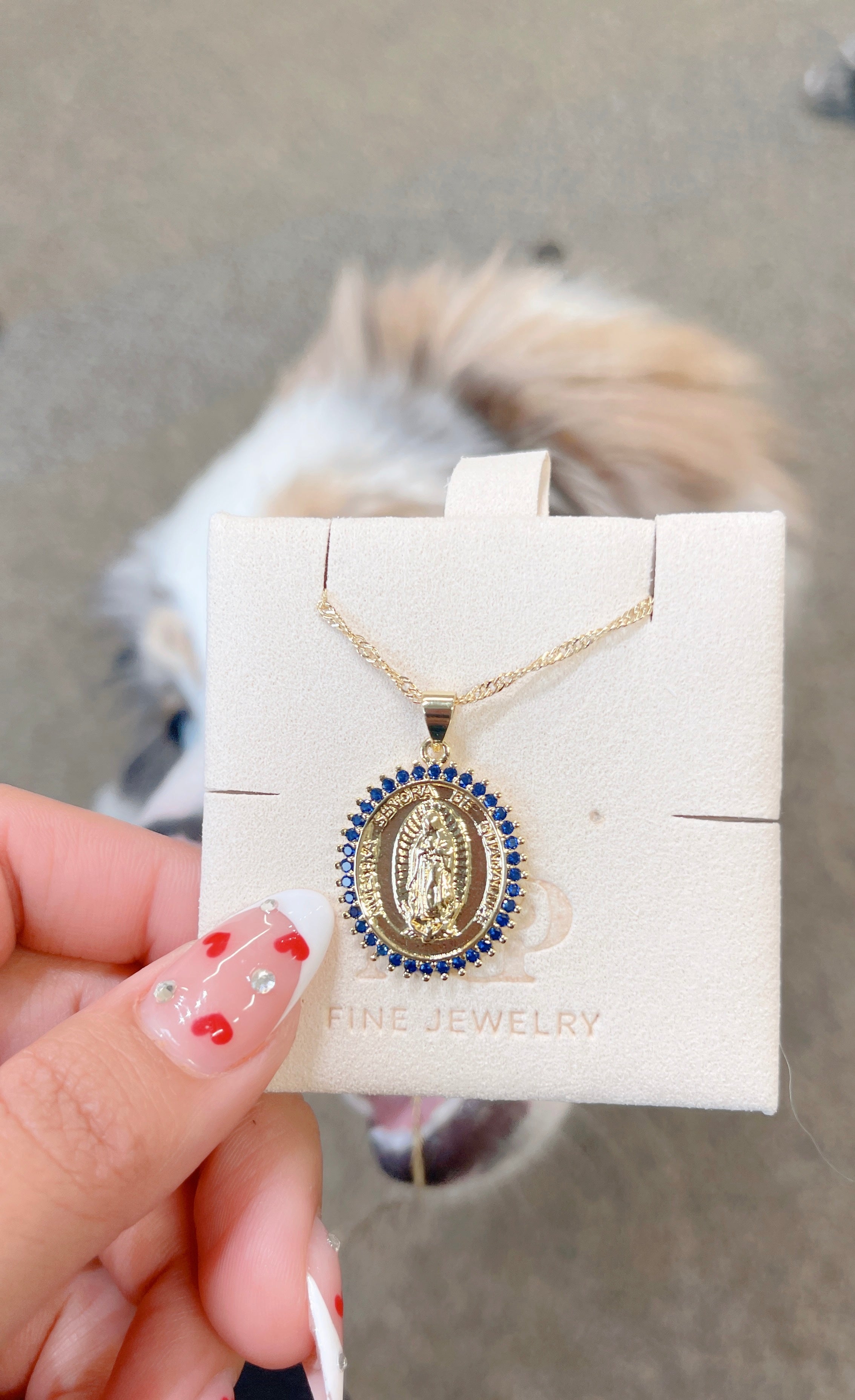 Navy Blue VM Necklace