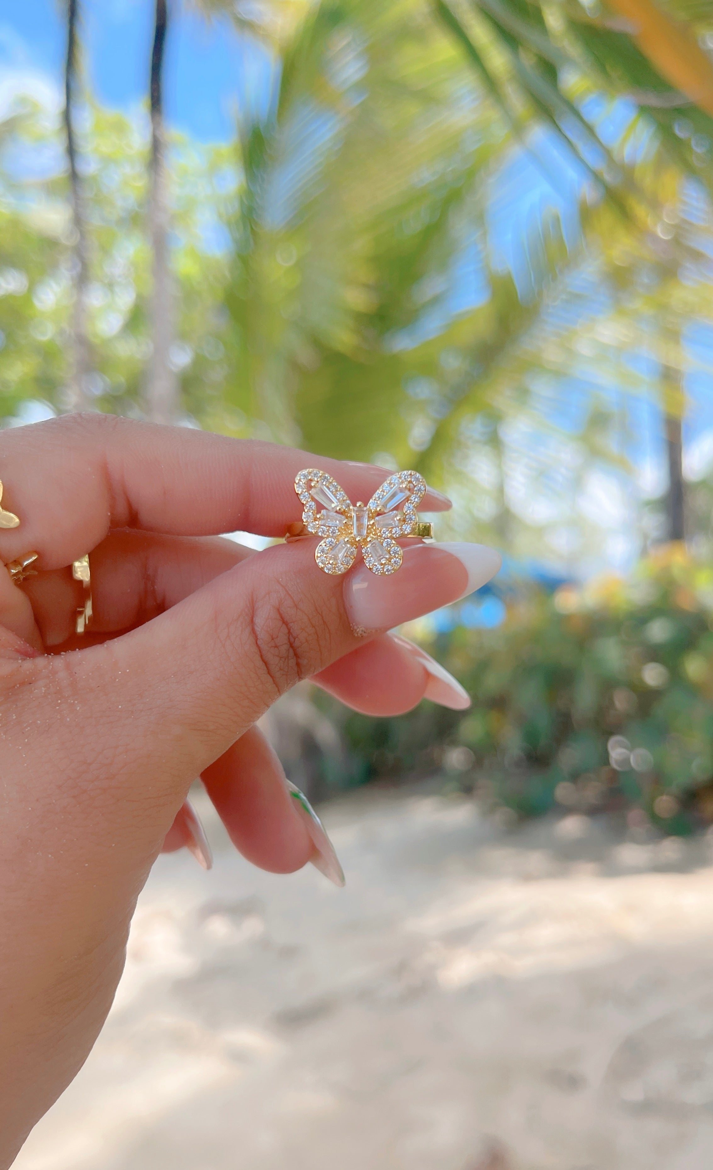Diamond Butterfly Ring