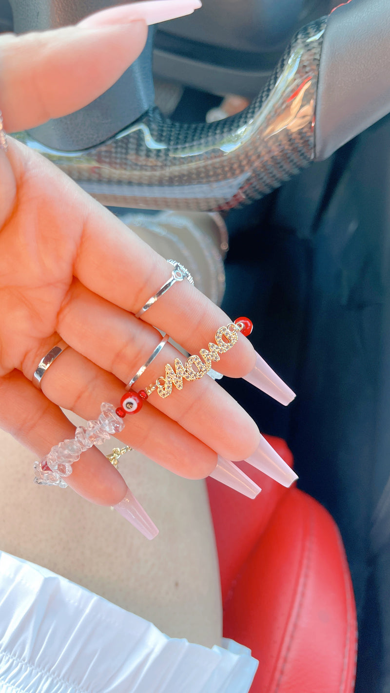 Red Clear Quartz Mama Bracelet