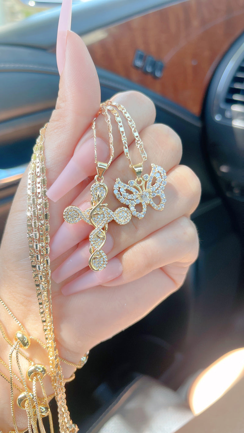 "Faith over Fear" Necklace Set