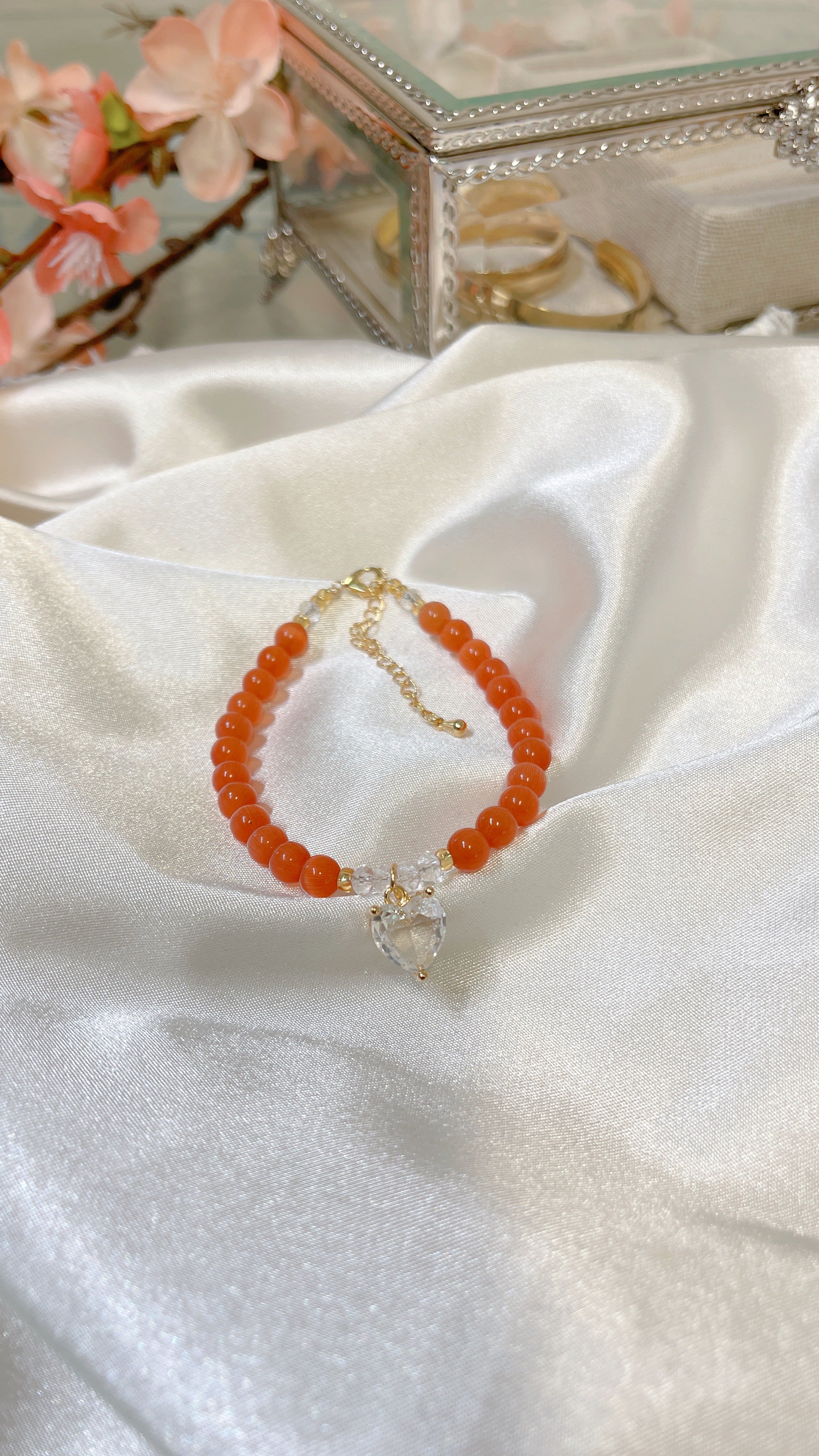 Carnelian Heart Bracelet