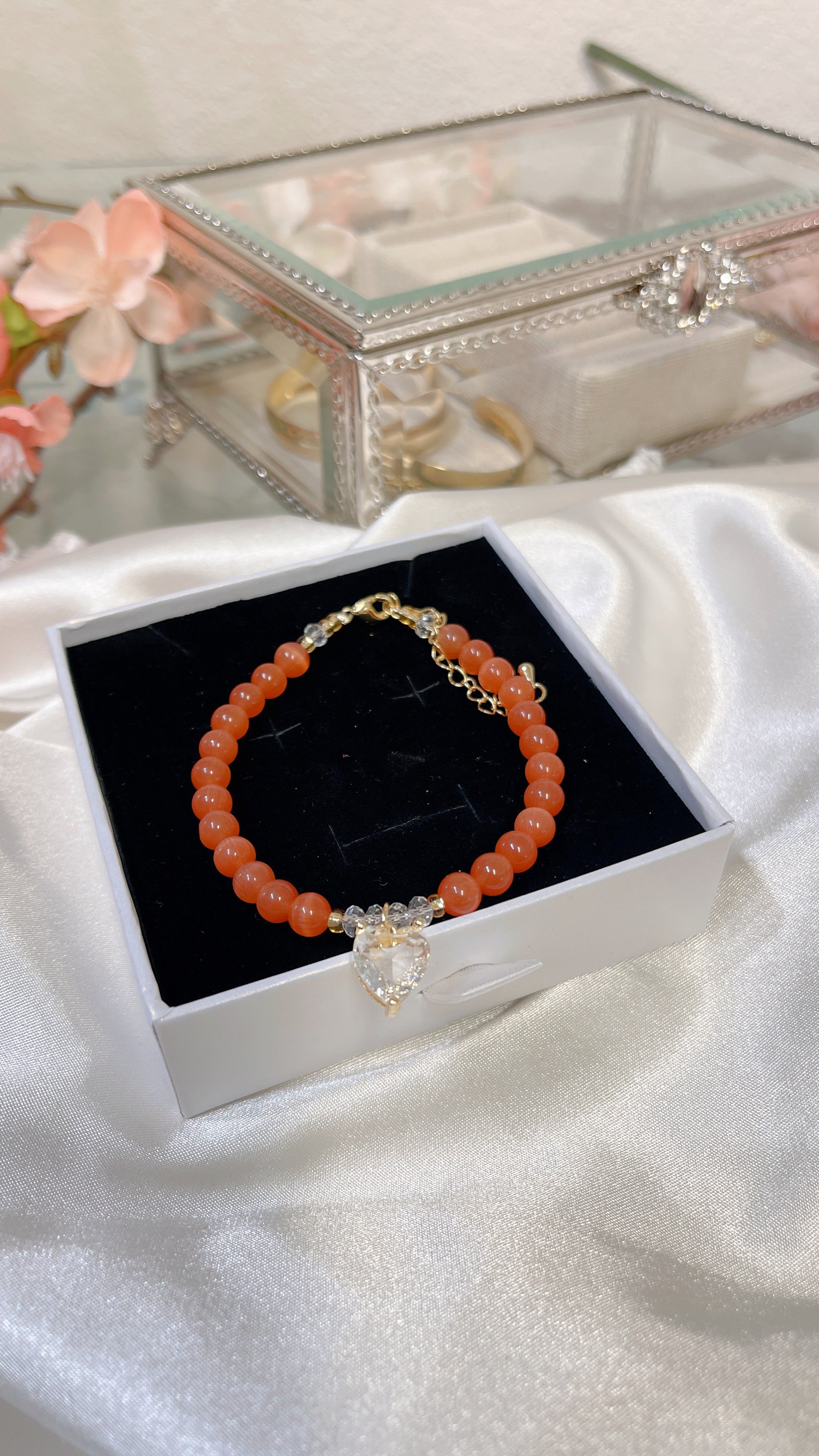 Carnelian Heart Bracelet
