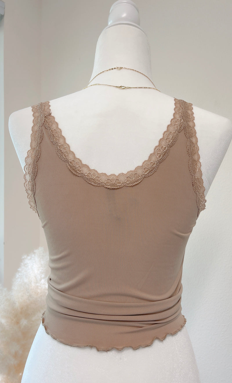 Clean Comfort Lounge Lace Top in Nude