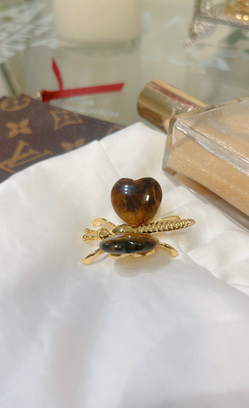 Tiger Eye Gold Bug Decor