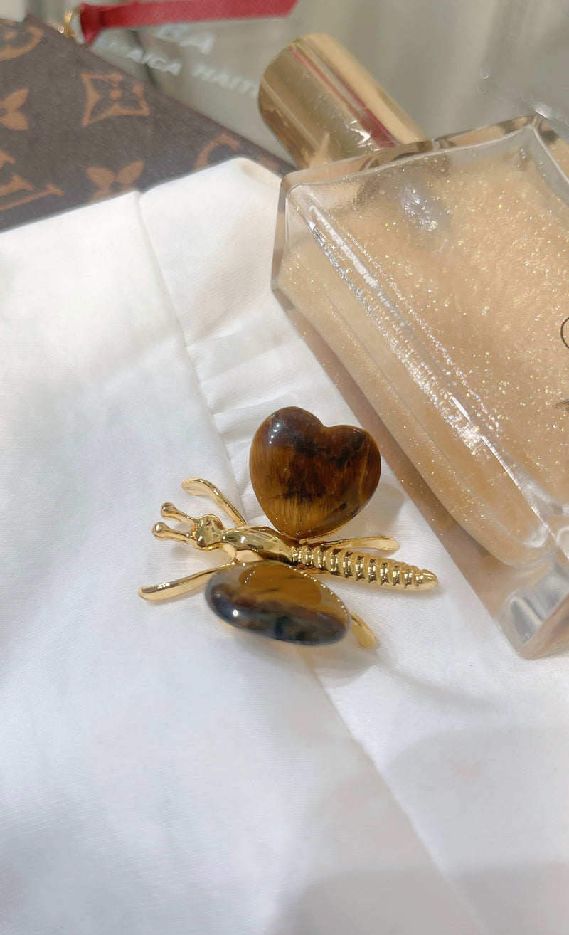 Tiger Eye Gold Bug Decor