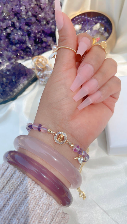 Purple Virgin Mary Bracelet ( 1 pcs )