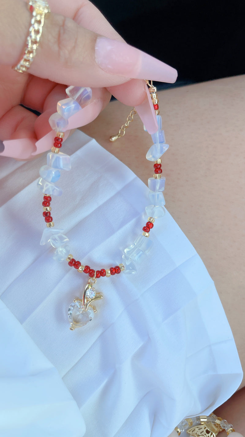 Pulsera Corazón Blanco