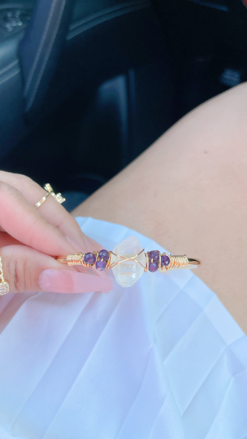 Clear Quartz Bangle Bracelet