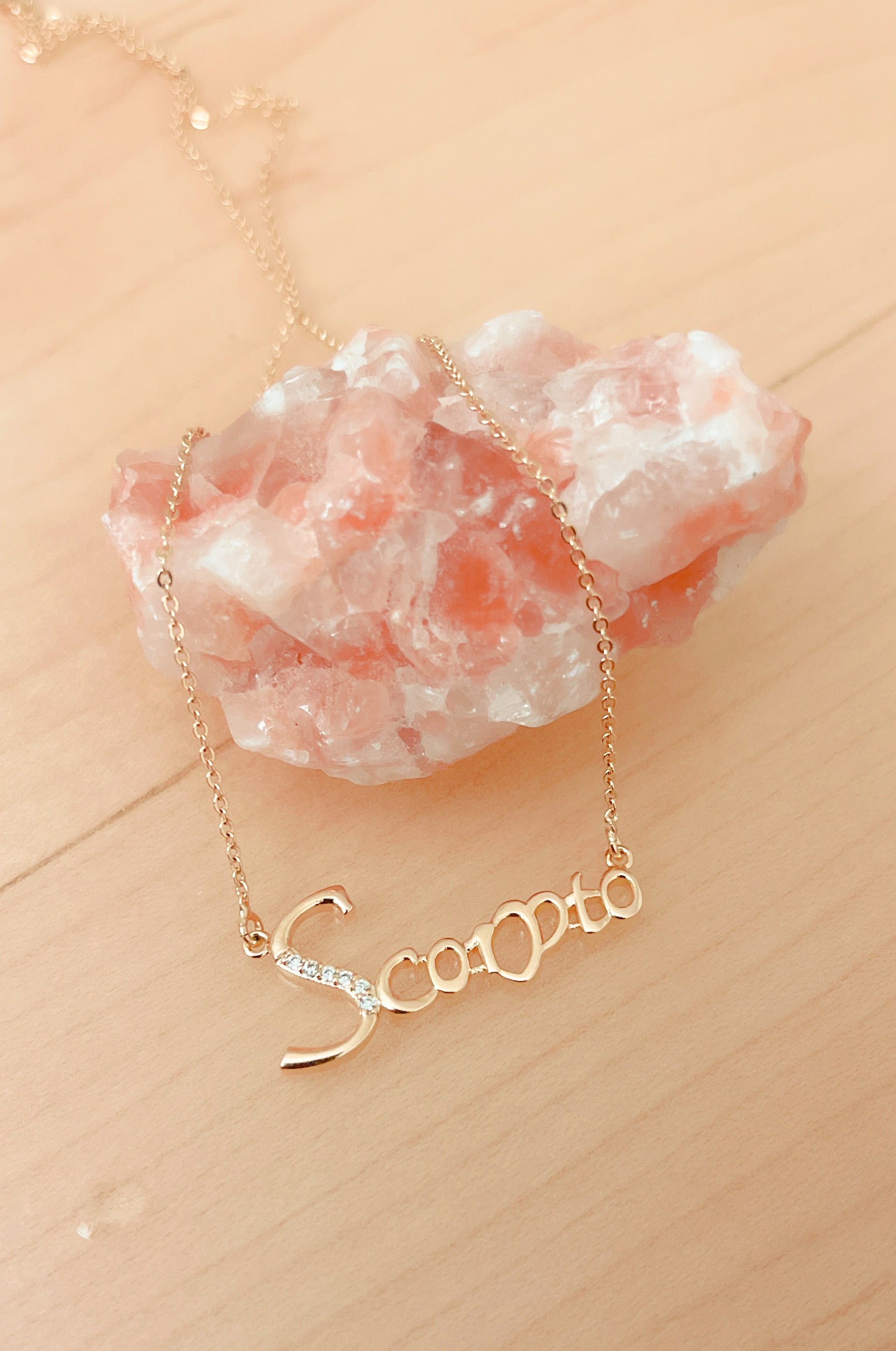 Conjunto de collar con el nombre del zodiaco (2 piezas)