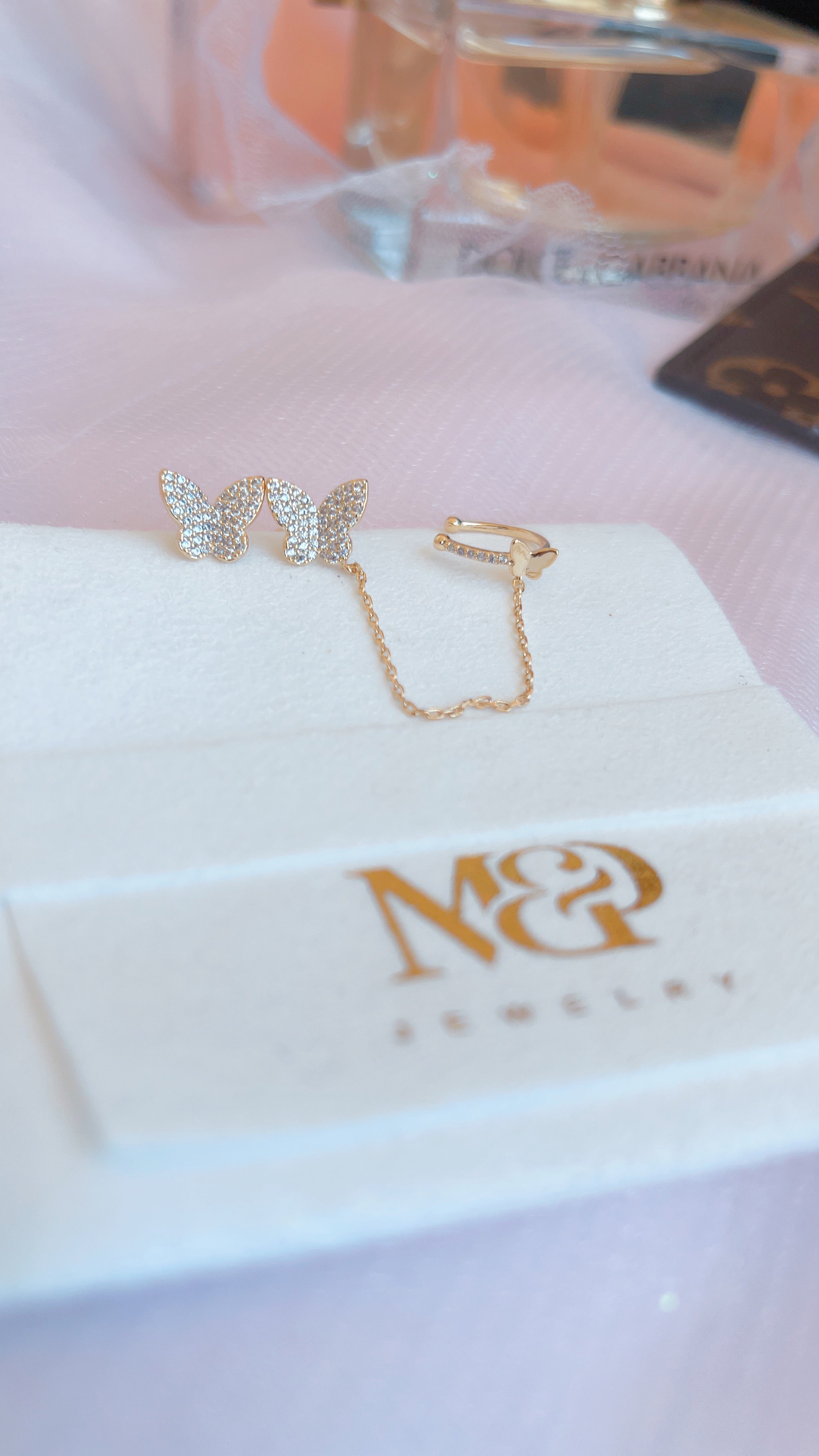 Butterfly Ear Cuff Studs