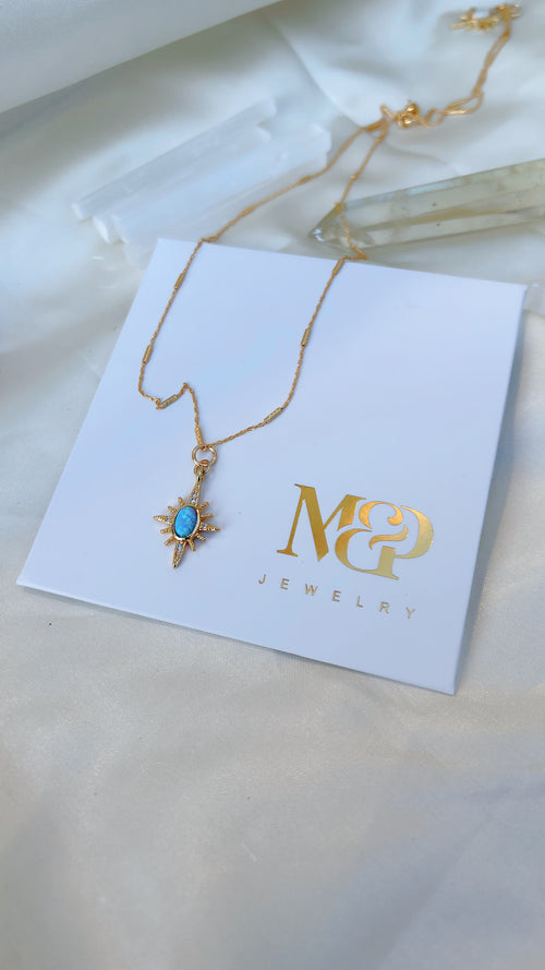 Blue Moon Opal Necklace