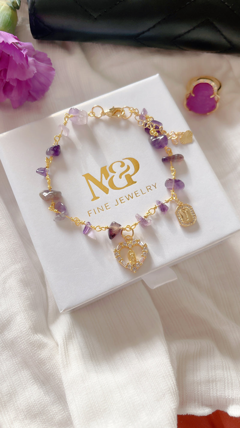 Angelic Mary Amethyst Bracelet