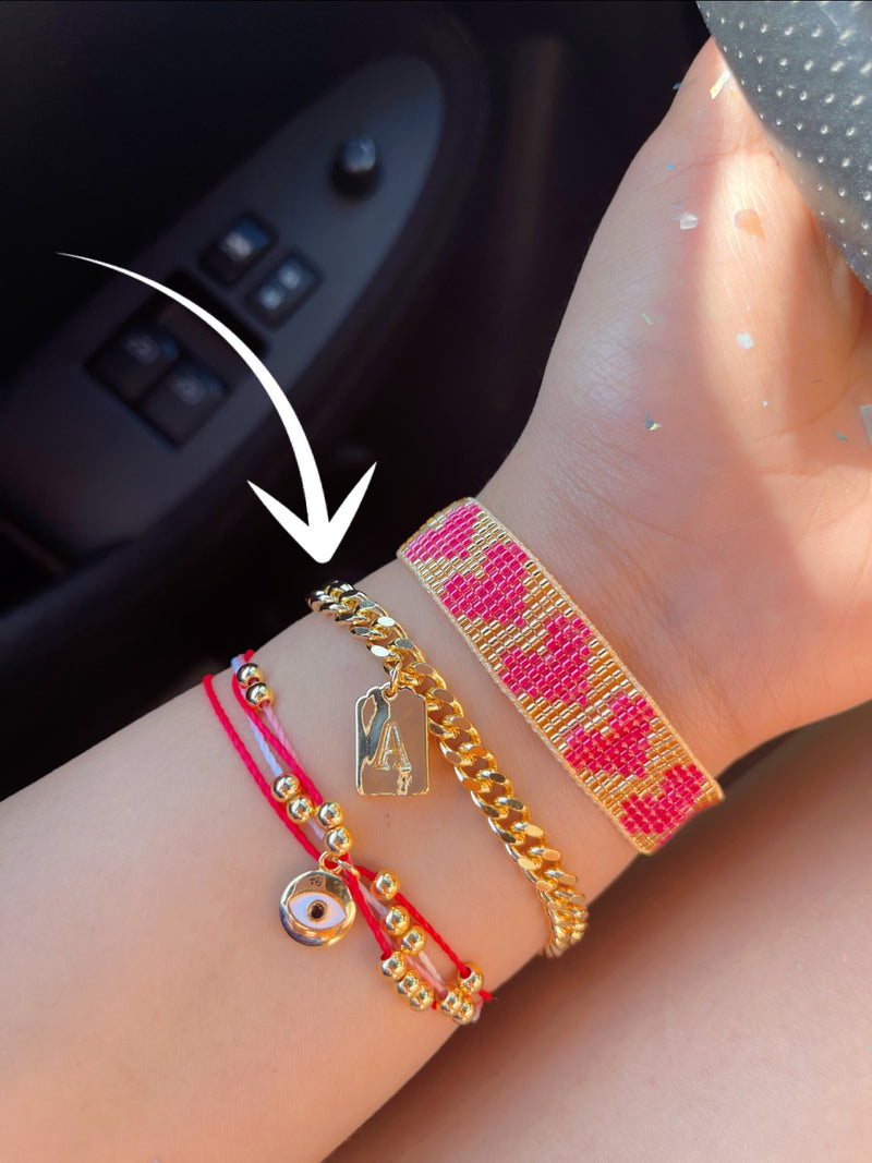 Pulsera de cadena con inicial