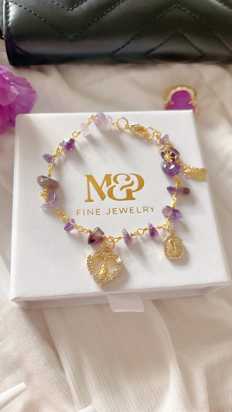 Angelic Mary Amethyst Bracelet