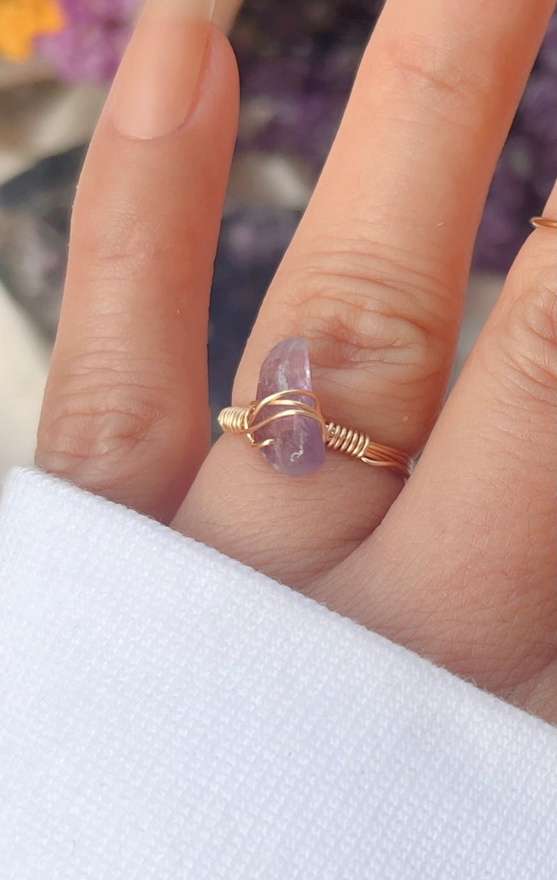 Amethyst Crystal Ring