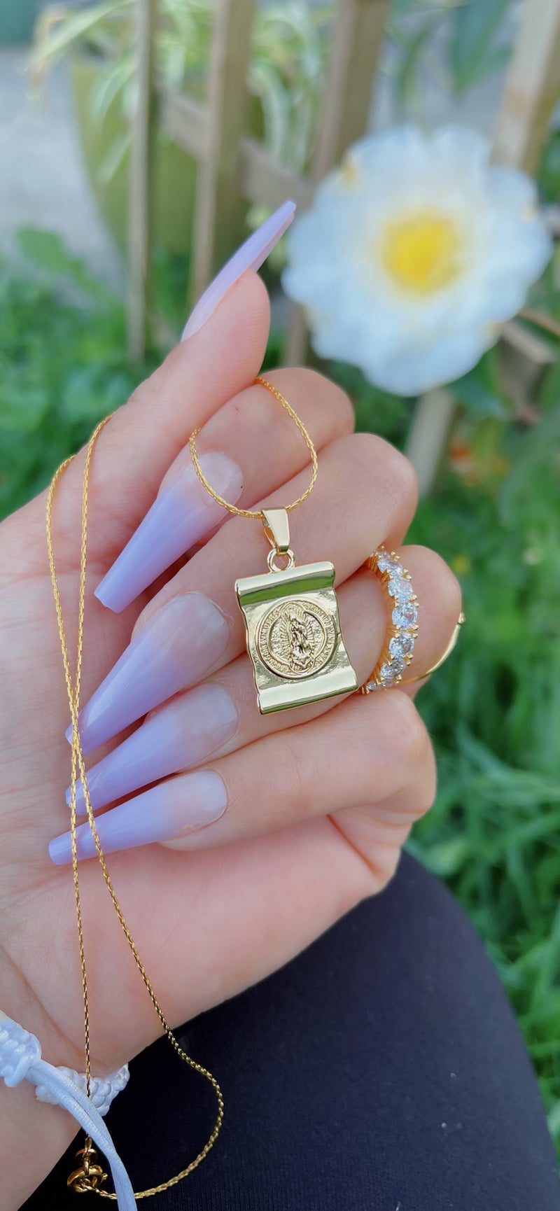 Mary Script Necklace