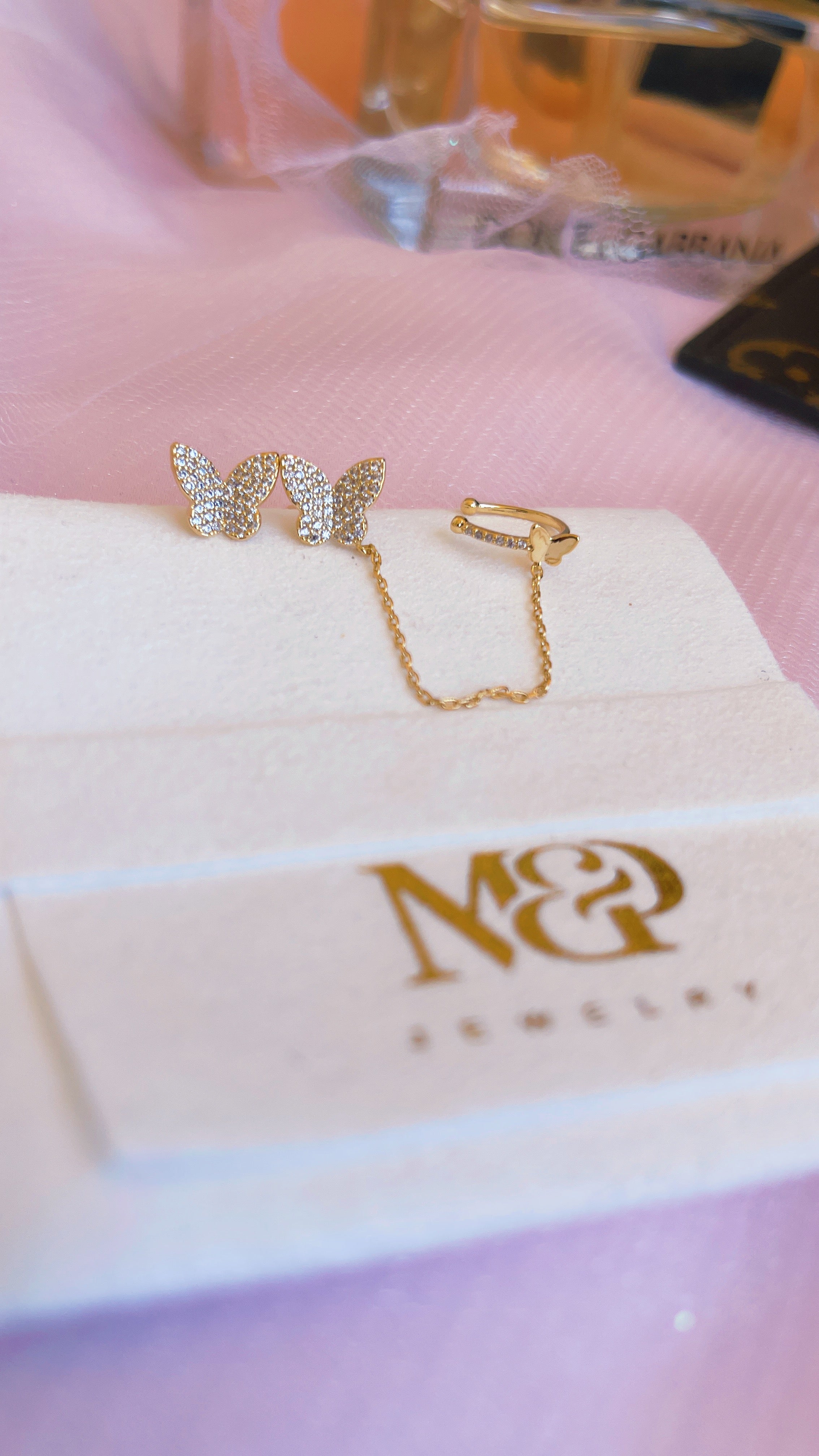 Butterfly Ear Cuff Studs