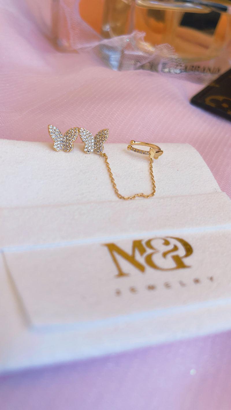 Butterfly Ear Cuff Studs