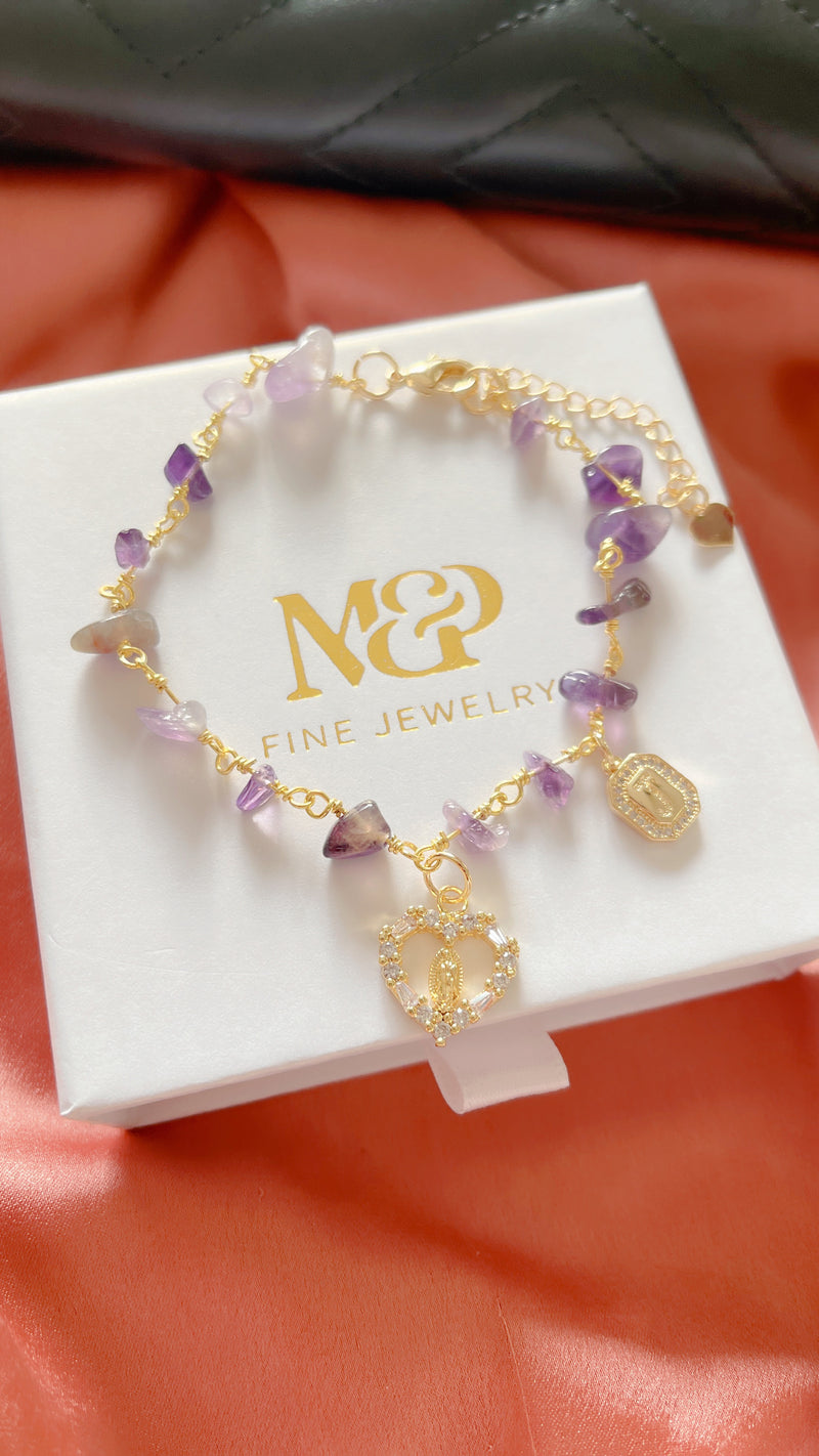 Angelic Mary Amethyst Bracelet