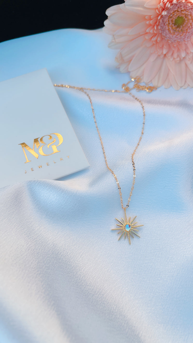 Moonstone Star Necklace