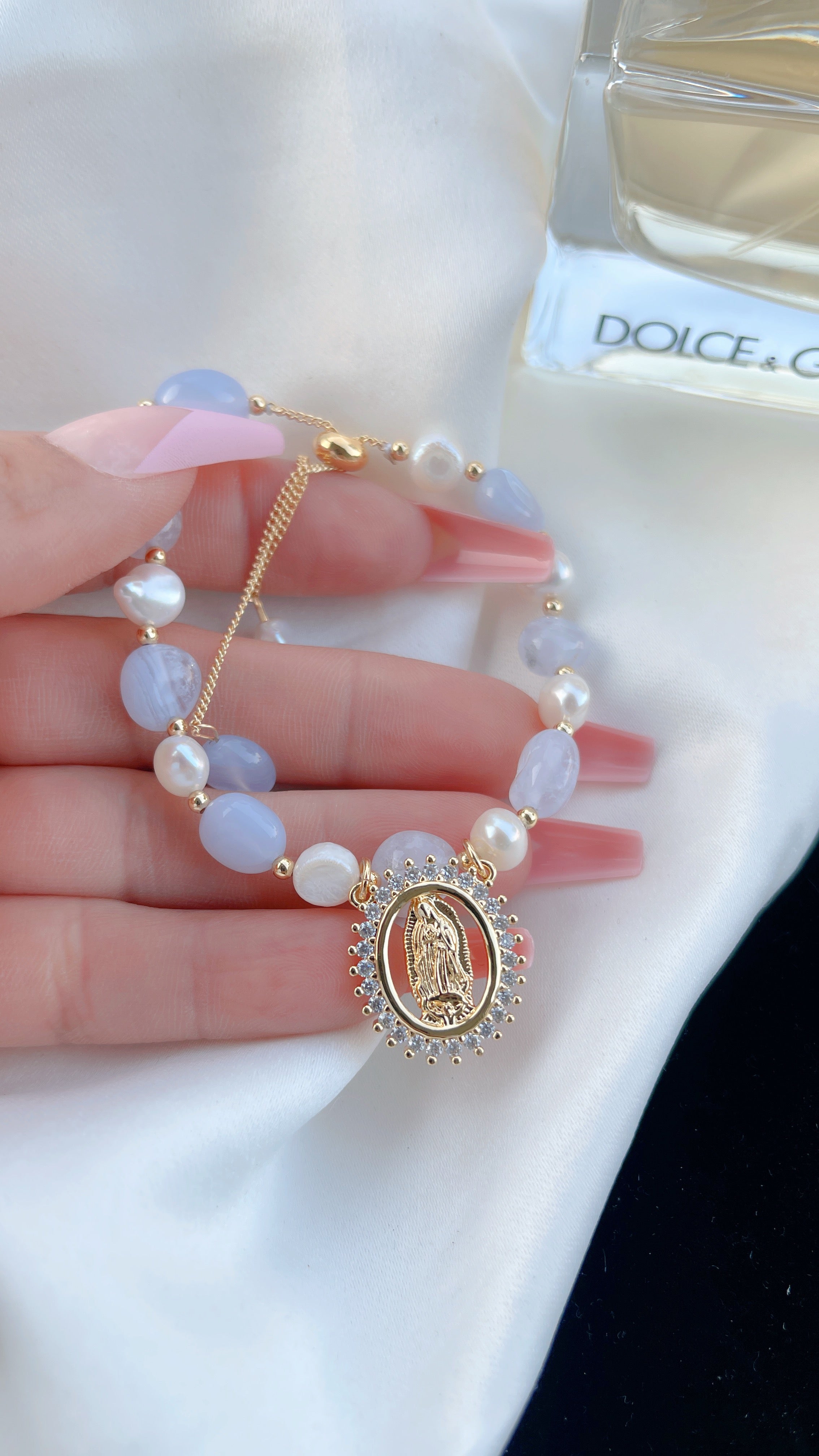 Blue Aquamarine Mary Bracelet