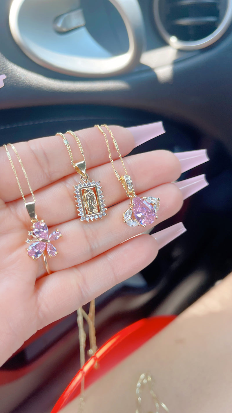 Blush Pink Galaxy Necklace