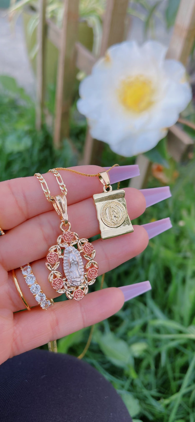 Mary Script Necklace