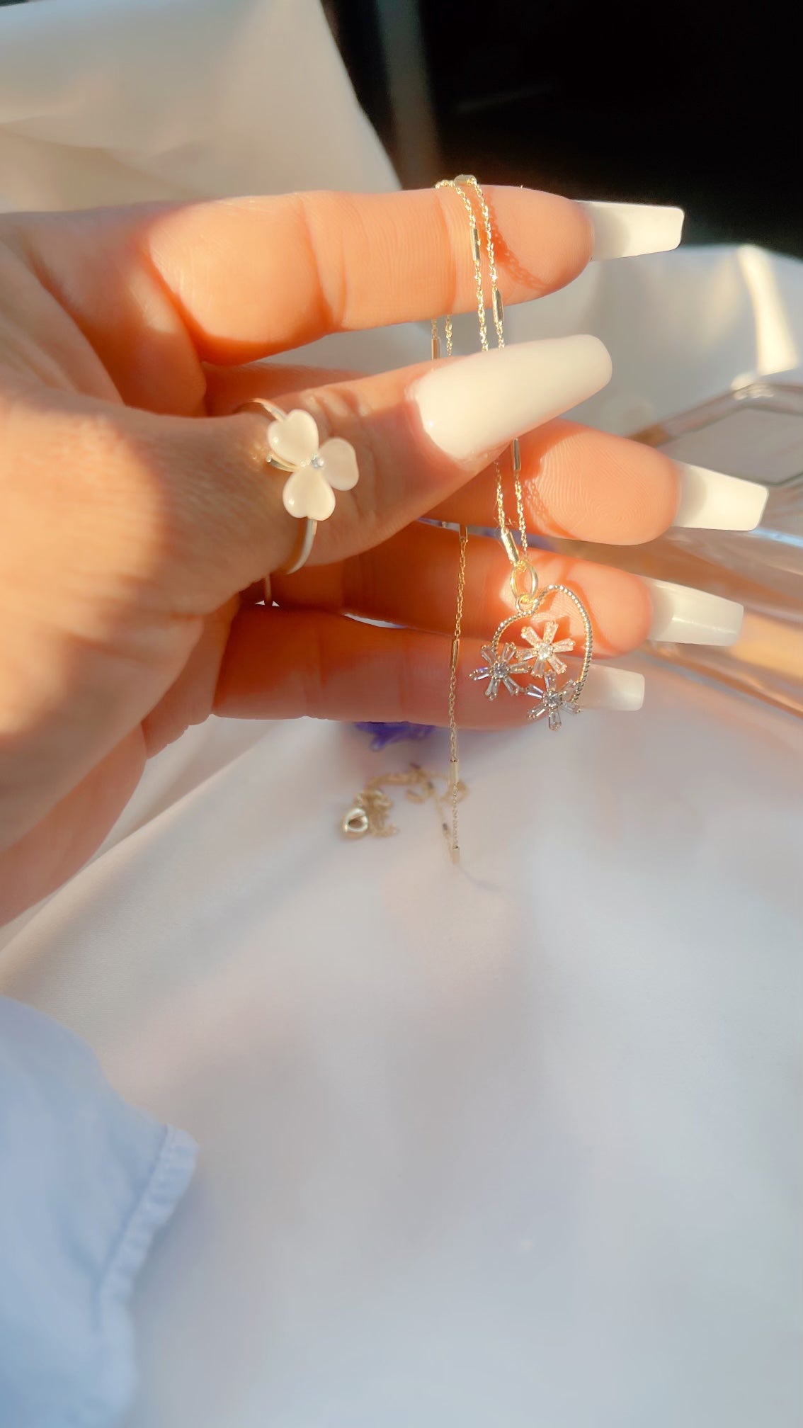 Collar de corazón de cristal