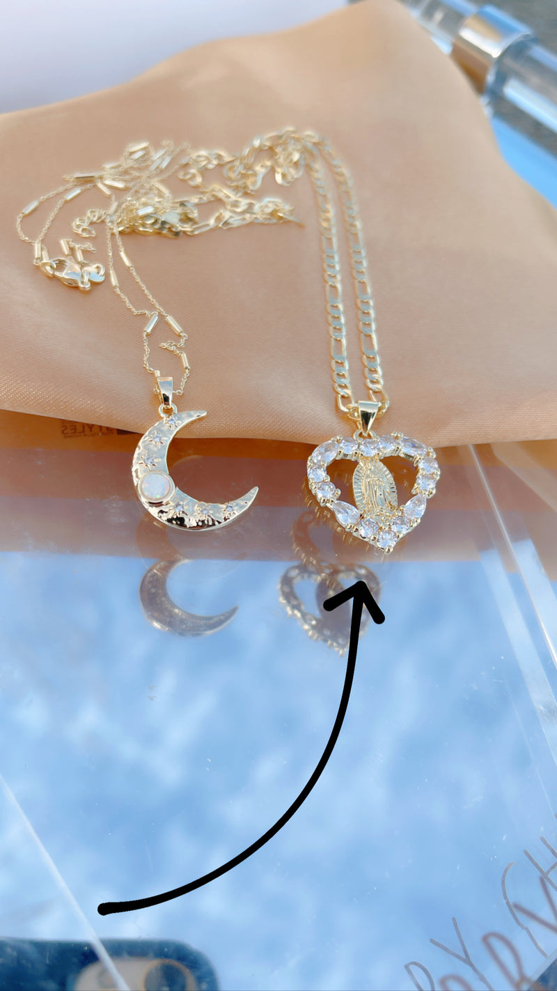 Mini Mary Heart Necklace