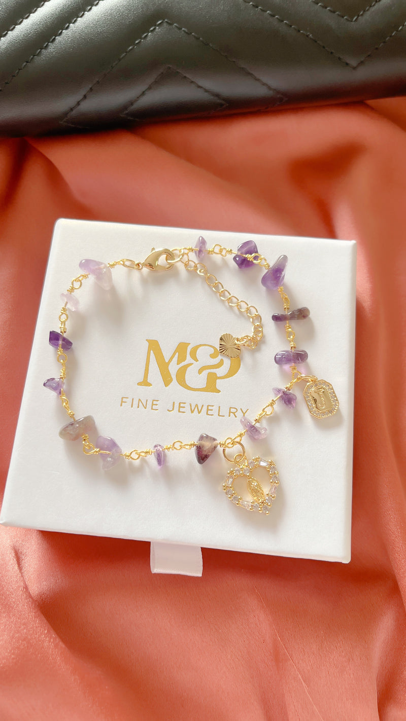 Angelic Mary Amethyst Bracelet