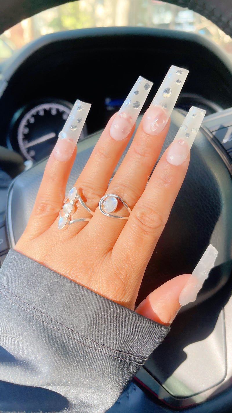 Moon Stone Fold 925 Silver Ring
