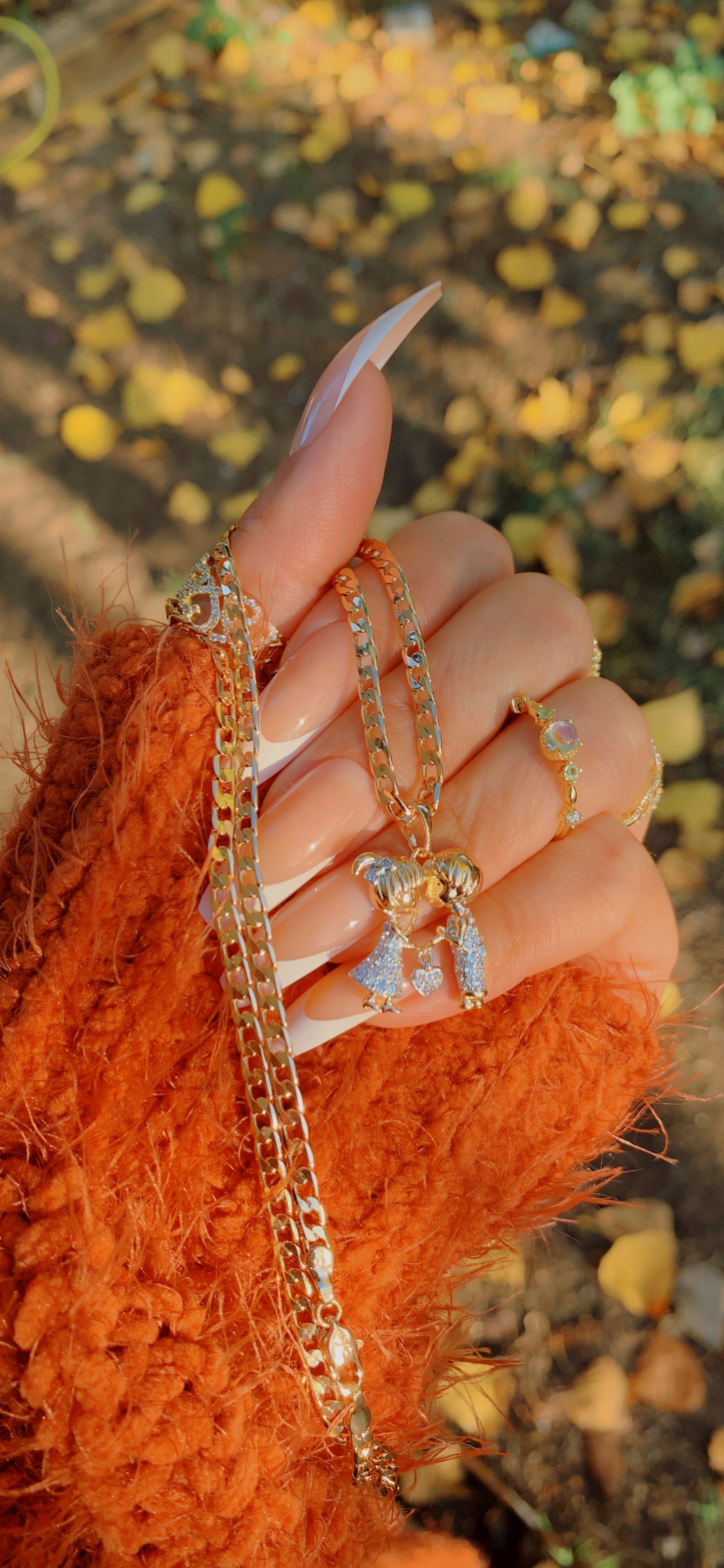 Collar de amor de oro rosa