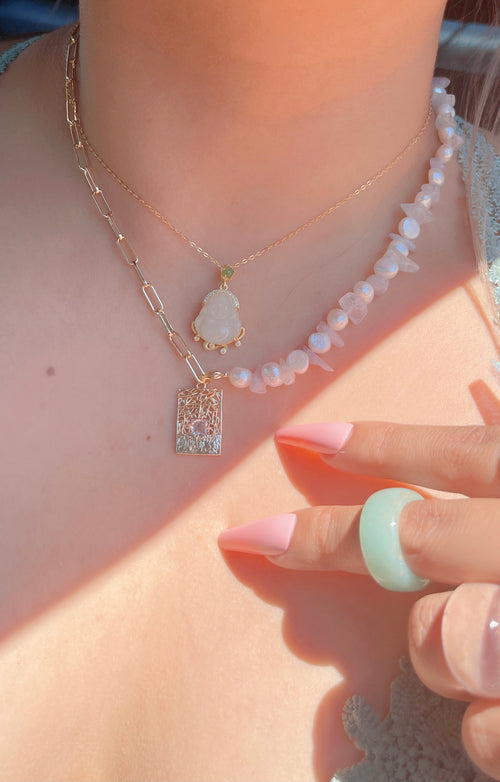 Amethyst Gold Chain Necklace
