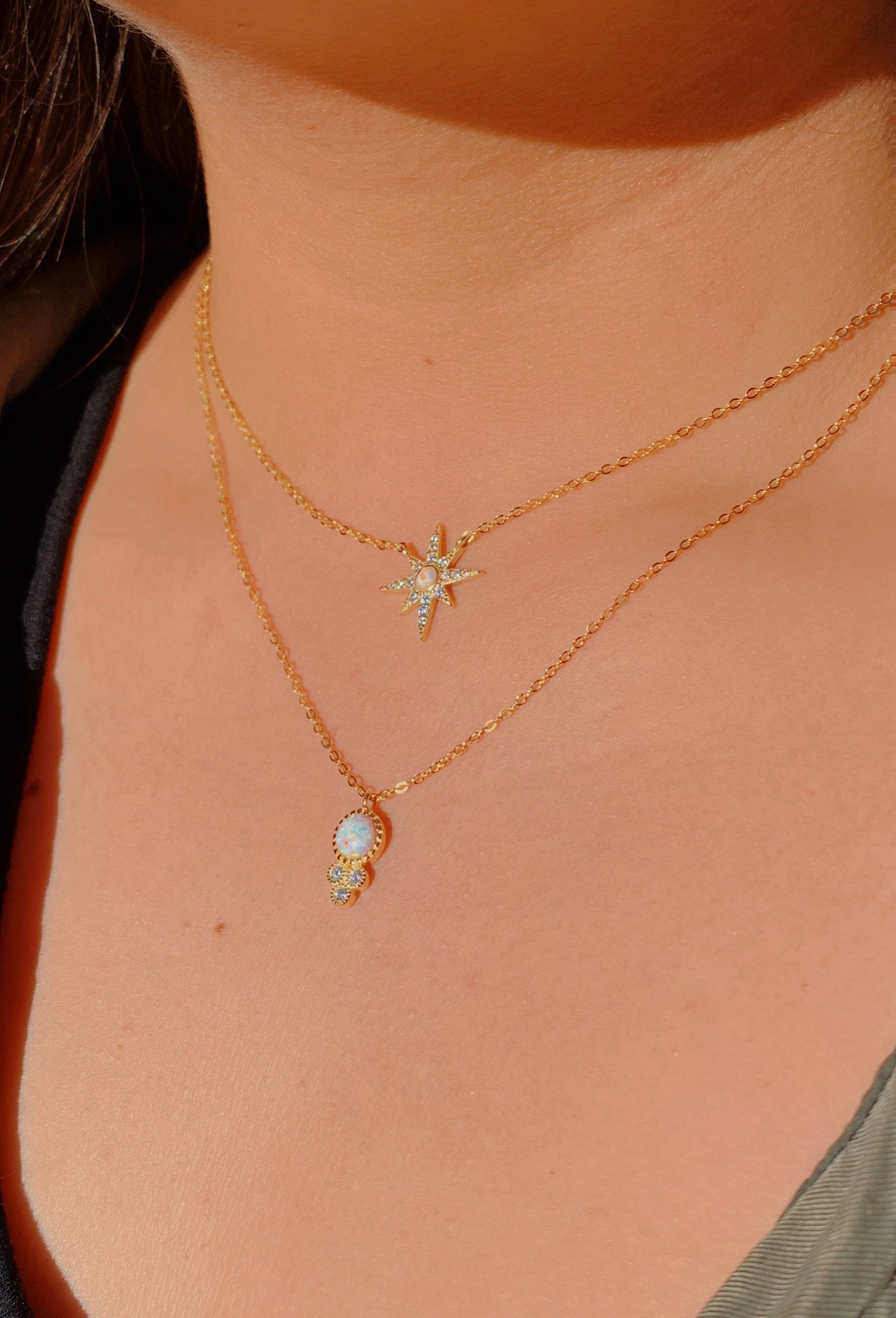 White Fire Opal Necklace