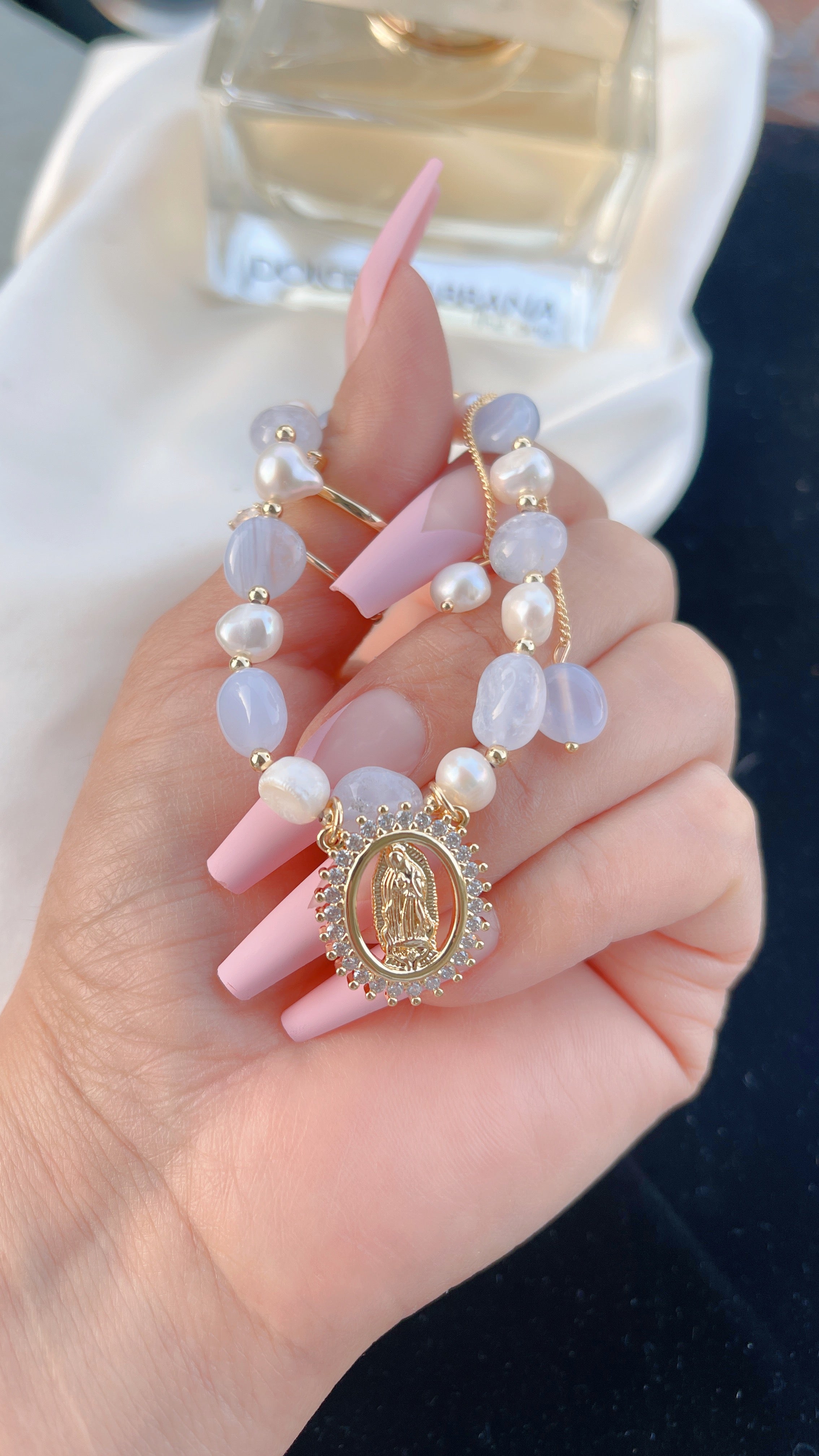 Blue Aquamarine Mary Bracelet