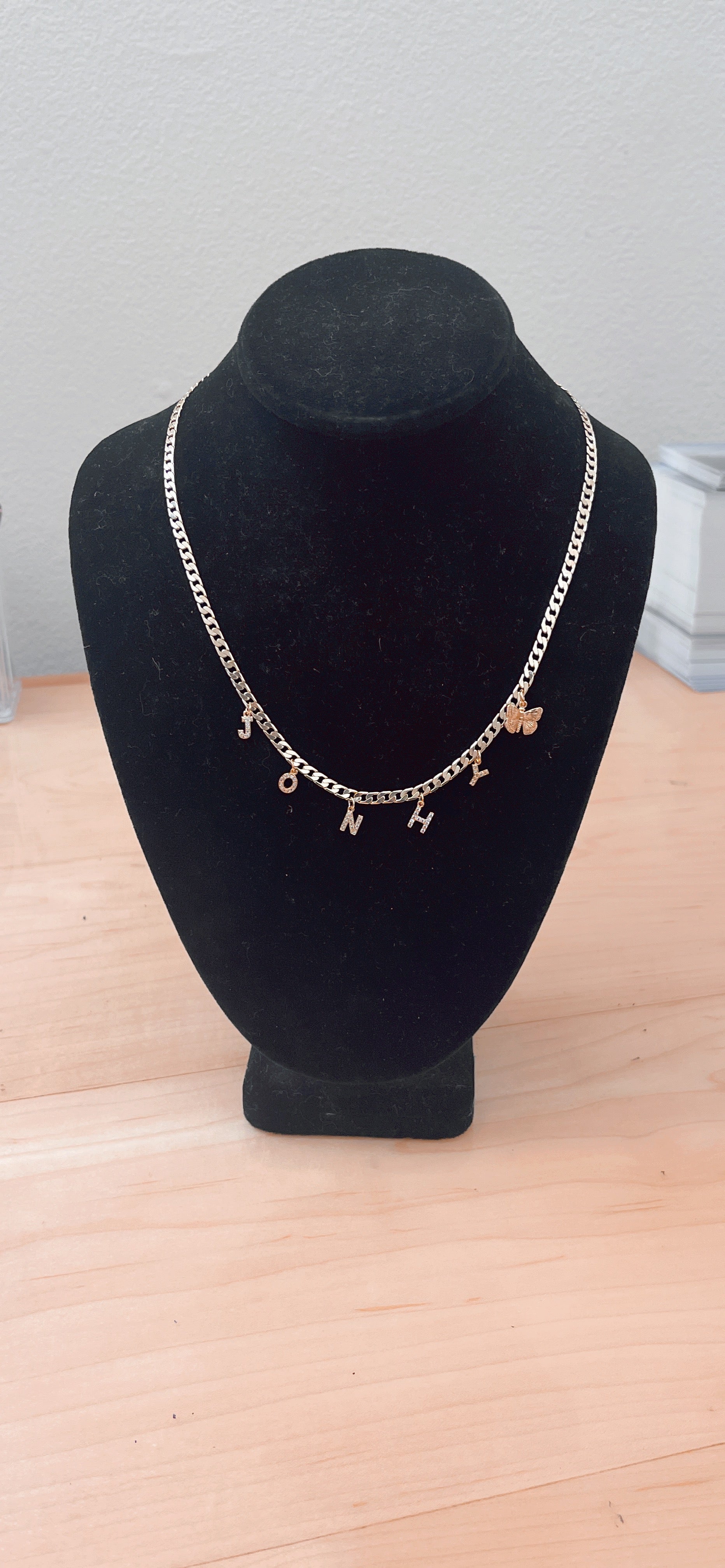 Custom Name Butterfly Necklace