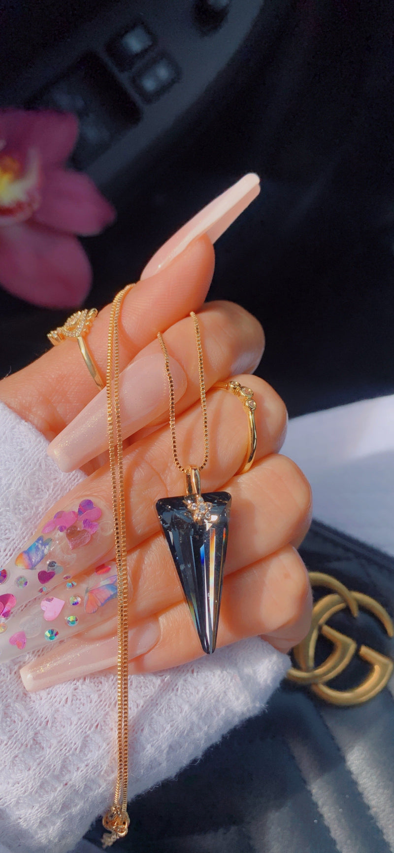 Black Swarovski Crystal Necklace
