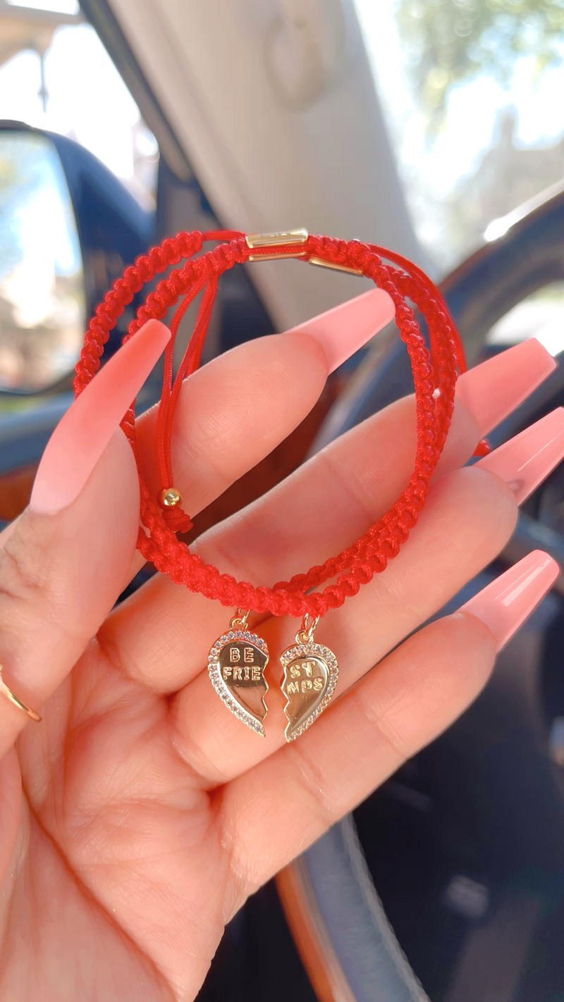 Red Best Friend Bracelets ( 2 pcs )