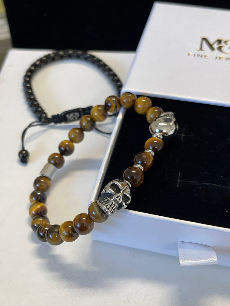 Pulsera de ojo de tigre para hombre 