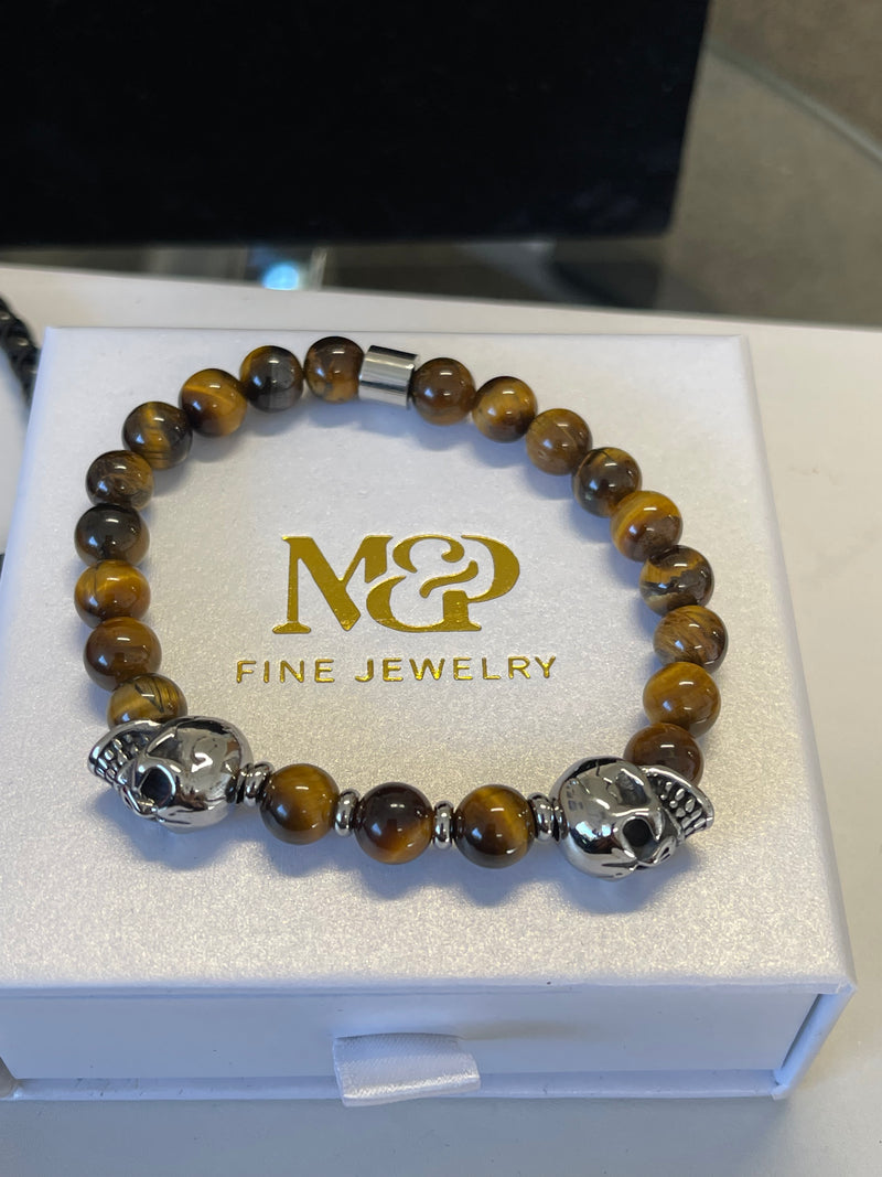 Pulsera de ojo de tigre para hombre 