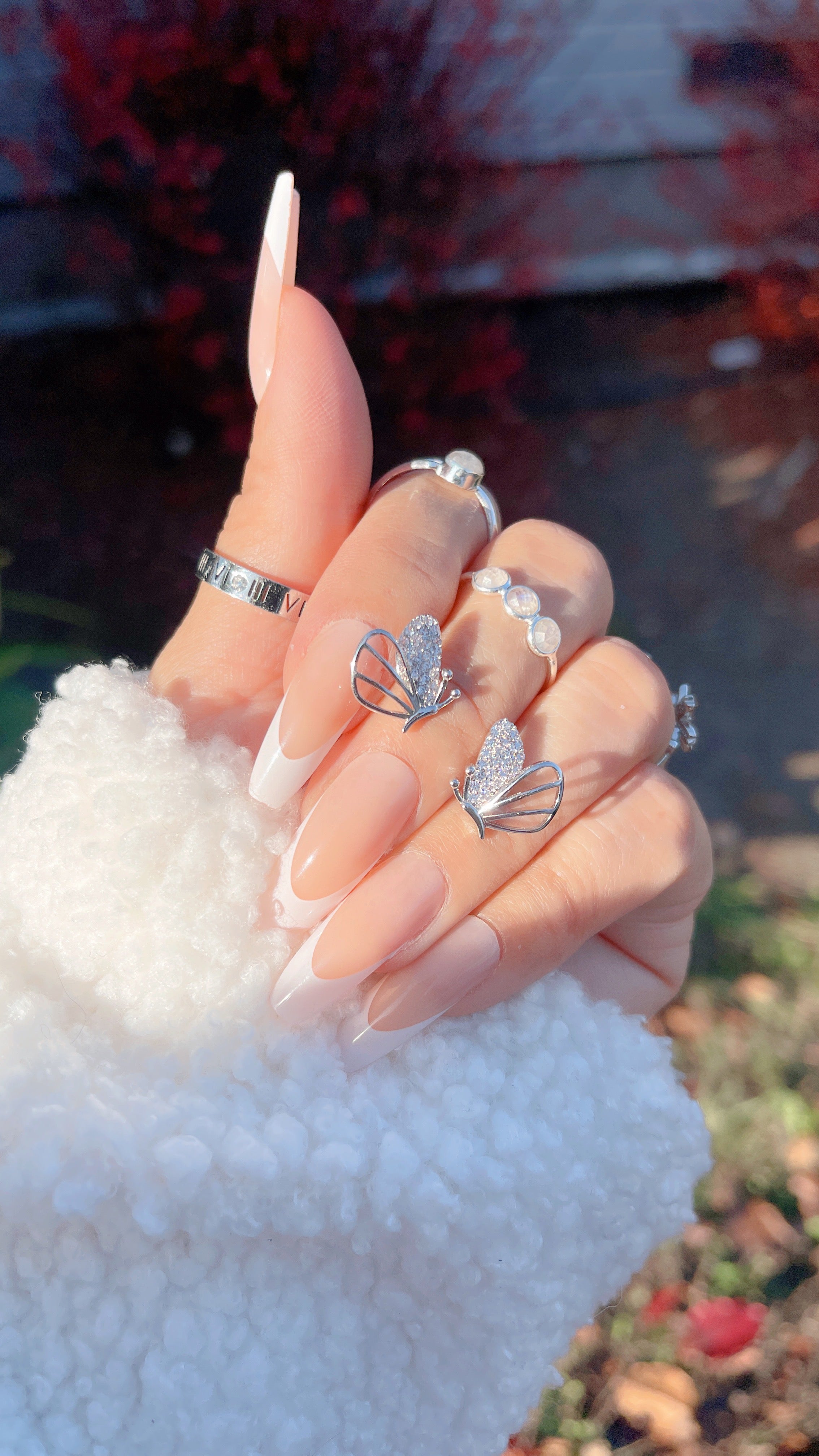 Silver Butterfly Earrings