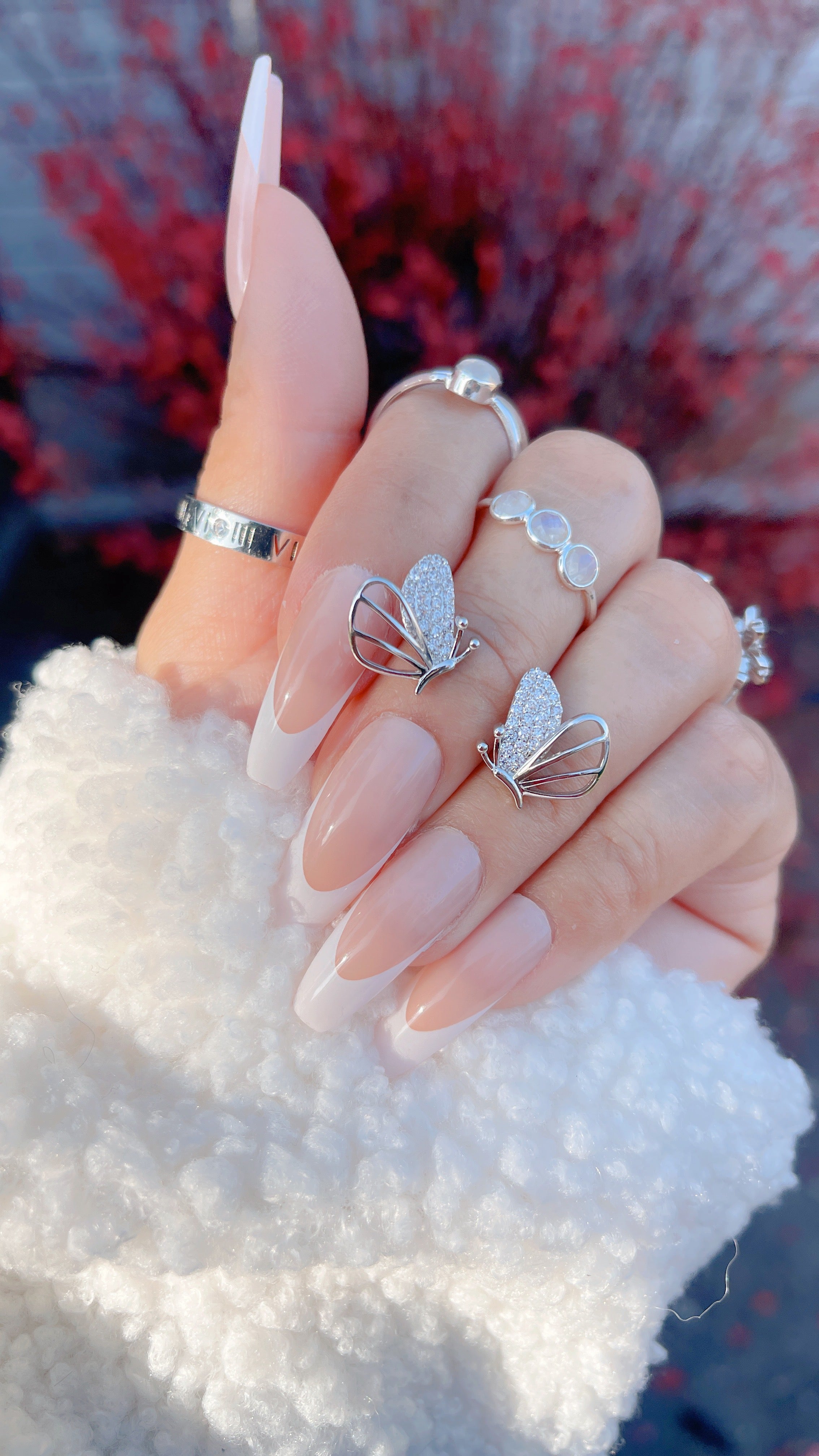 Silver Butterfly Earrings